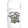 Lakelandwholesale1 Shirt Company Custodia per iPhone 17 Pro J'aime La Francia Mappa Punti di riferimento regionali Collage Grafico