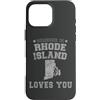 Someone Loves You In US State Of Rhode I Custodia per iPhone 16 Pro Max Qualcuno nel Rhode Island ti ama Heart Vintage State