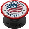 NATIONAL RYAN DAY OCT 14 by Scarebaby De Giornata nazionale di Ryan con bandiera americana PopSockets PopGrip Adesivo
