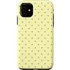 Classic Polka Dot Pattern Vintage Design Custodia per iPhone 11 Carino Estetica A Pois Giallo Burro E Rosso