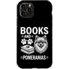 Funny Pomeranian And Book Design Custodia per iPhone 11 Pro Libri E Pomerania Divertente Pomerania