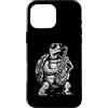 Urban Lover Retro Punk Sarcastic Humorou Custodia per iPhone 16 Pro Max Divertente sax tartaruga dicendo Jazz Street Performer