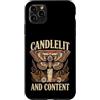 Candlelit Content Moth Readers Writers Custodia per iPhone 11 Pro Max Amanti dei libri di falena a lume di candela e contenuti