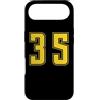Uniform Yellow Number SUL RETRO E FRONTE Custodia per iPhone Air Giallo Numero 35 Uniforme Numerata Squadra Sportivo
