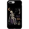 Halloween in October Custodia per iPhone 7 Plus/8 Plus Divertente Strega Scheletro Gatto Nero Beh Shift Umorismo