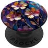 EnamelFlower Vibrant Blossoms Colorful G EnamelFlower Vibrant Blossoms Colorful PopSockets PopGrip Adesivo