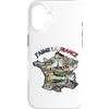 Lakelandwholesale1 Shirt Company Custodia per iPhone 16 J'aime La Francia Mappa Punti di riferimento regionali Collage Grafico