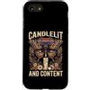 Candlelit Content Moth Readers Writers Custodia per iPhone SE (2020) / 7/8 Amanti dei libri di falena a lume di candela e contenuti
