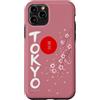 CRAZEELEBAH JAPAN INC Custodia per iPhone 11 Pro TOKYO GIAPPONE BRUSHWORK LETTERING SAKURA CHERRY BLOSSOM