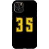 Uniform Yellow Number SUL RETRO E FRONTE Custodia per iPhone 11 Pro Giallo Numero 35 Uniforme Numerata Squadra Sportivo