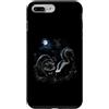 Nocturnal Raccoon Skunk Woodland Wildlif Custodia per iPhone 7 Plus/8 Plus Fauna selvatica al chiaro di luna nel bosco Raccoon Skunk