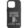Someone Loves You In US State Of Rhode I Custodia per iPhone 16 Pro Qualcuno nel Rhode Island ti ama Heart Vintage State