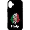 Cool Italian Roots Italy Custodia per iPhone 16 Plus Bandiera Italia Radici Italiane Dreadlocks Girl Italian Pride