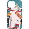 Traveler Souvenir Tickets Custodia per iPhone 16 Pro Max Biglietto aereo Varsavia Carta d'imbarco Aereo Polonia Amante dei viaggi