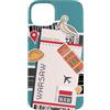 Traveler Souvenir Tickets Custodia per iPhone 15 Plus Biglietto aereo Varsavia Carta d'imbarco Aereo Polonia Amante dei viaggi