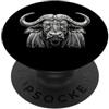 Bufalo Bisonte Fauna Selvatica Occidenta Bufalo Illustrazione PopSockets PopGrip Adesivo