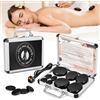 Trsaow Set di 9 pietre calde per massaggi con riscaldatore, set di pietre calde di basalto elettrico professionale per terapia spa, rilassamento muscolare profondo, sollievo dal dolore, uso domestico