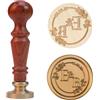 Zezirdas Timbro Ceralacca Personalizzato, Iniziali Logo Floreale in Ottone | Timbro ceralacca in ottone con iniziali, nome o logo per inviti di nozze, buste e confezioni regalo