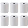 LiangYuanZen 6 rotoli di carta termica premium da 80 x 80 mm, per stampanti EPOS, terminale POS, sistema di cassa, nucleo di carta: Ø 13 mm, senza BPA, bianco.