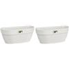 Elho Vibia Campana Wall Basket 35 - Fioriera per Balcone esterno - Ø 35.0 x H 14.8 cm - Silky White (Confezione da 2)