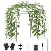 VEVOR Traliccio per Cetrioli ad Arco Traliccio in Metallo da Giardino Supporto per Piante Rampicanti da Giardino 181 x 165 x 210 cm per Viti Piselli Fagioli Zucchine Pomodori Fiori Piante da Esterno