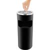 lieroda Posacenere da 30 litri con posacenere, pattumiera combinata con secchio interno rimovibile, pattumiera esterna nera per ufficio, hotel, ristorazione e giardino