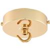 ElekTek Rosone da soffitto piatta con diametro 100 mm con staffa cinturino e gancio. Ideale per accessori a sospensione e lampadari. Finiture metalliche verniciate a polvere Ottone