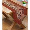 Stylo Culture Tradizionale Broccato Seta Runner da Tavolo Indiano Marrone Ricamato Ari Zari caffè Tovaglia Decorativo Nappa Floreale Tessuto per Tessuti | 72x14 Pollici (180 x 35 cm)
