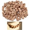 Wafuesh 120 perline in legno naturale da 12 mm perline in legno alfabeto per braccialetto, perline quadrate dalla A alla Z con modelli cuori e stelle, foro da 4 mm per gioielli e decorazioni creative