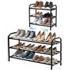 Apritsce Scarpiera Estensibile, 3 Ripiani Scarpiera Salvaspazio Slim, Piccola Metallo Porta Scarpe, Rastrelliera Scarpe per Ingresso Armadio
