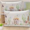 PETTI Artigiani Italiani - Coppia di Federe Cuscino 80x40 cm in Microfibra, Cuscini Arredo Camera da Letto, Divano, Salotto, Set 2 Fodere Copricuscino, Federa Fattoria Verde, 100% Made in Italy