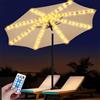 GAOUTO Illuminazione Per Ombrellone, 104 LED Catena Luminosa Con Telecomando, Catena Di Luci Da Giardino, Per Esterno, Bianco Caldo