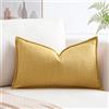 Artscope 1 Pezzi Lino Copricuscini Decorativo Federe 30x50cm, Giallo | Morbido Cuscini in Finto Lino per Domestica Soggiorno Camera da Letto Divano