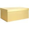 KISPATTI Oro Scatola Portaoggetti, Oro Cartone Scatole Portaoggetti con Coperchio 30 x 20 x 12 cm Piccolo Scatola Portaoggetti con Nastro Scatole Portaoggetti per Casa Camera da Letto Ufficio Scuola