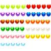 JYYWTSI 55 Pezzi Fermacorda 2 Fori Cuore, Fermacorda Colorati in Plastica, Set per Coulisse Abbigliamento Zaino Scarpe Borse Cucito Fai da Te Accessori