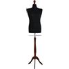 Generic LUSORIA - Manichino da sartoria, maschio, con porta pantaloni, colore: Nero/Legno scuro