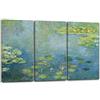 Printed Paintings Stampa su Tela 3 Parti(120x80cm): Claude Monet - Ninfee