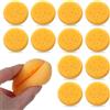 Xinjoduz 12 spugne rotonde in argilla per ceramica da 6,5 cm di colore giallo morbido elastico spugna di pulizia durevole spugna in argilla ceramica per pittura cura della pelle uso domestico