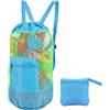 ADLABLD 1 borsa per giocattoli di sabbia, borsa per bambini per giocattoli di sabbia, borsa a rete pieghevole, per nuoto, giocare in spiaggia e per le vacanze in famiglia