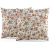 ggaimwf Copricuscino a fiori vintage Farfalla Copricuscino botanico Cuscini in stile country da fattoria Divano Letto Arredamento per la casa Giardino Esterno Patio Federa bifacciale 40x40cm Set di 2