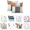 Homebliss Federe Cuscino 65x65 cm Set 2 Pezzi Microfibra, Quadri Beige Tortora