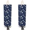 CRASPIRE 2 Porta Sacchetti per La Spesa in Plastica A Forma di Stella con 4 Ganci Riutilizzabile Blu Scuro da Parete Resistente in Tela Impermeabile Lavabile Organizer e Dispenser per Casa Cucina