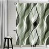Uiiooazy Tenda Doccia Antimuffa 180x220cm Verde Oliva Righe Grigio Sfumata