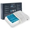 Technogel New Generation Original Anatomic - Cuscino ortopedico per cervicale, antibatterico, in gel HWS per dormire sulla schiena e sul fianco, con federa 09 cm di altezza