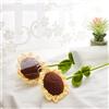 FINGERINSPIRE 2pcs Girasole Fatto a Mano Lavorato a Maglia Con Pacchetto Bouquet Fiori Artificiali all'Uncinetto per la Decorazione