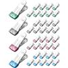 BINCKIN Mollette da bucato in acciaio inox, 40 pezzi, mollette in metallo per telo da spiaggia, piccole mollette da bucato, mollette in metallo, stabili per calze, asciugamani, sigillanti alimentari (blu,