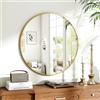 Koonmi Specchio rotondo da parete con cornice in lega di alluminio per bagno, lavabo, soggiorno, camera da letto, ingresso decorazione da parete