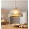 Generico Lampadario a Sospensione Classico in Vetro, 1 Luce, per Cucina, Bagno, Camera, Soggiorno, Scala, Corridoio art. Bottone (VERDE)