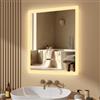 YU YUSING Specchio da Bagno con Luce 50x60cm, Specchio da Parete con Led