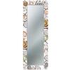 Lupia - Specchio da Parete Lungo MIRROR FANTASY TREE WHITE 44x127 cm, Design Moderno, Adatto per Camera da Letto, Soggiorno, Ingresso, Bianco, Cornice stampata in legno
